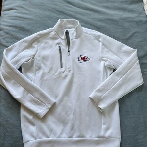 Chiefs White Quarter-Zip Pullover